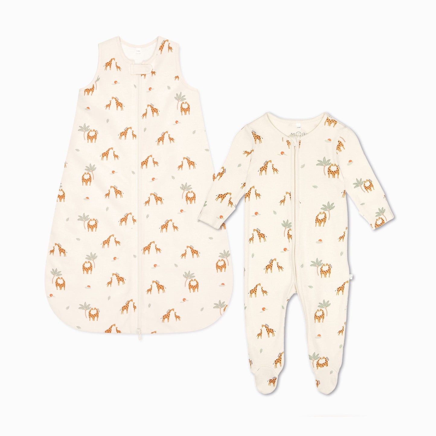 Giraffe Print Front Opening Bedtime Set 1.5 TOG