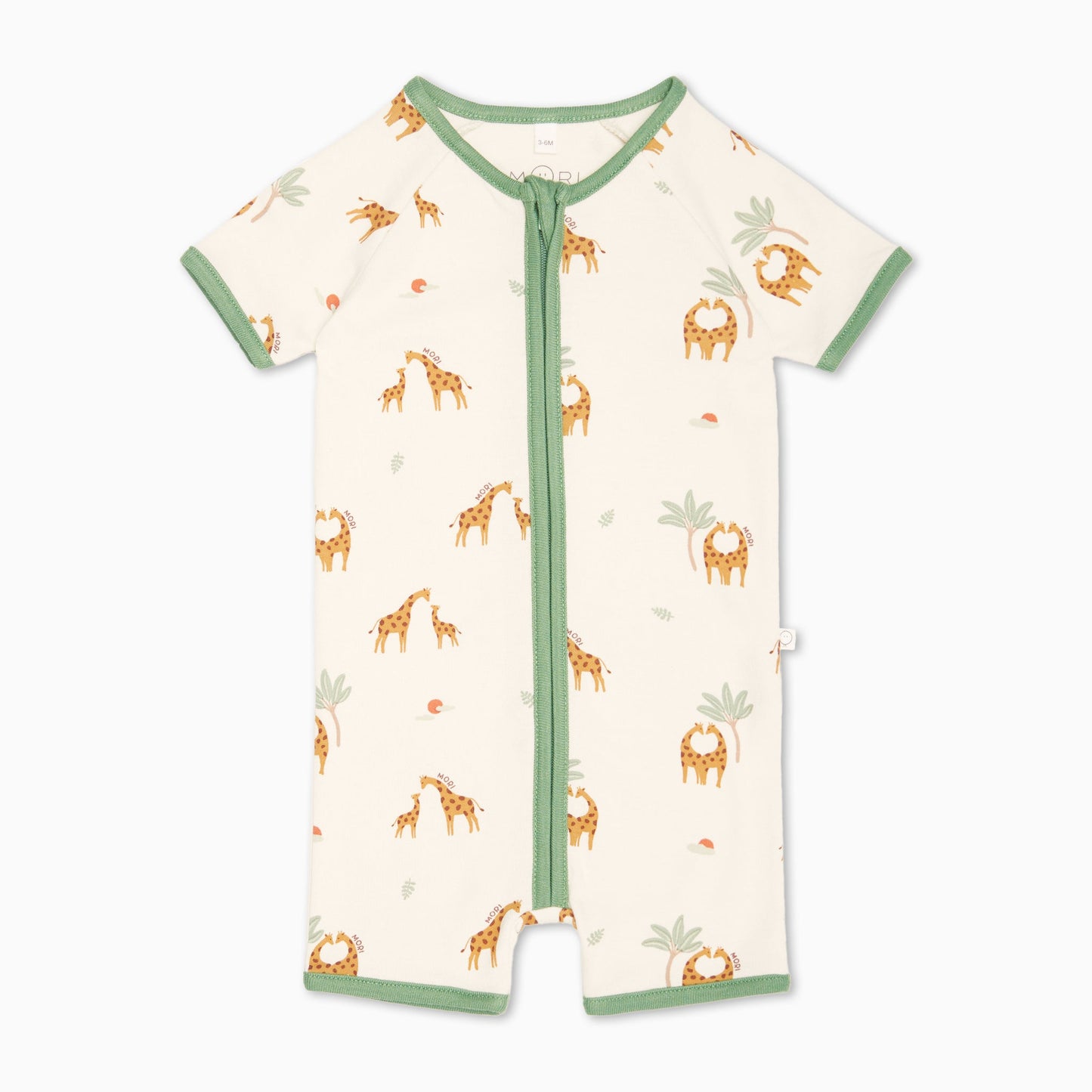 Giraffe Print Zip Summer Sleepsuit