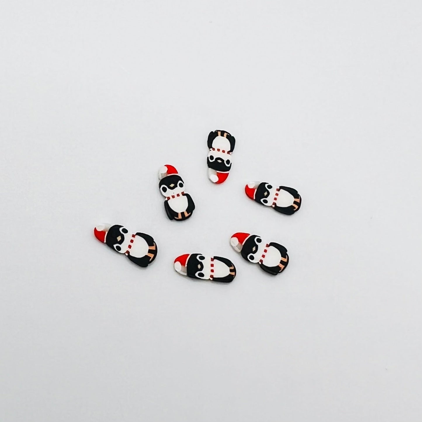 Candy - Shaped Like Penguin - 6 Pieces - Polymer Clay - 1/12 Scale Dollhouse Miniature