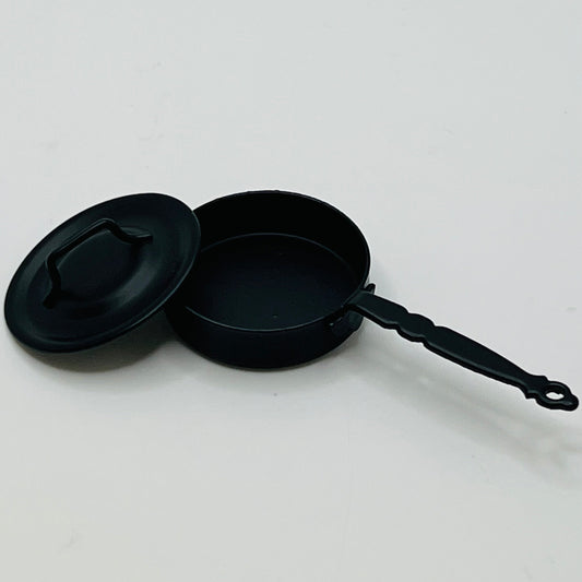 Frying pan with Cover - Metal - 1/12 Scale