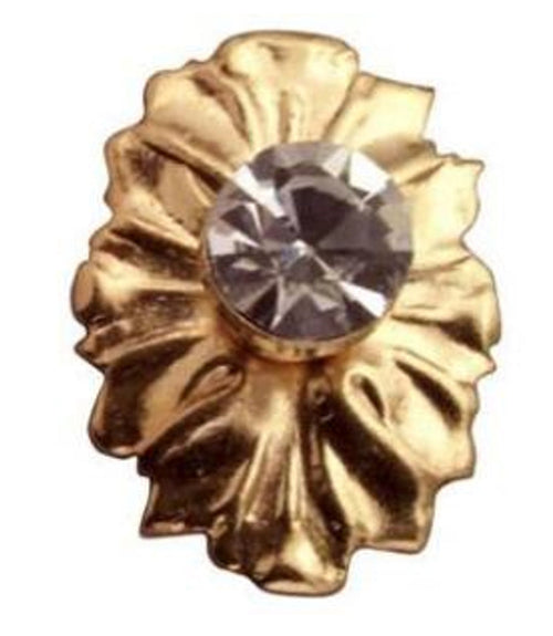 Crystal Medallion Door Knob - 1/12 Scale - Brass