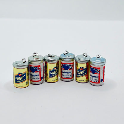Collection of 6 Beer Cans - 1/12 Scale Dollhouse Miniature