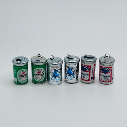 Collection of 6 Beer Cans - 1/12 Scale Dollhouse Miniature