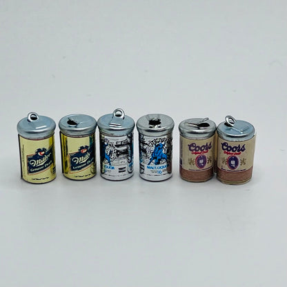 Collection of 6 Beer Cans - 1/12 Scale Dollhouse Miniature