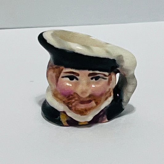 Henry VIII Toby Jug - Ceramic - 1/2 Scale Dollhouse Miniature