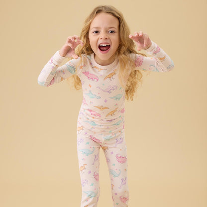 Dinosaur Nights Pyjamas - Pink