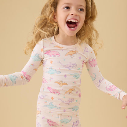Dinosaur Nights Pyjamas - Pink