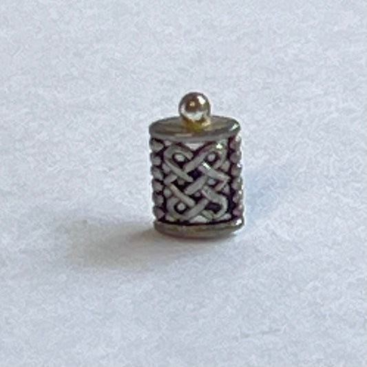 Small Metal Flask - 1/12 Scale Dollhouse Miniature