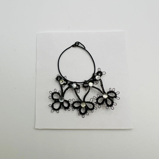 Tatting - Black Necklace - 1/12 Scale Dollhouse Miniature