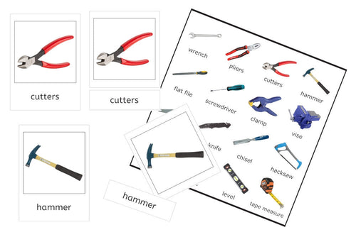 Hand Tools 3-Part Cards (PDF)