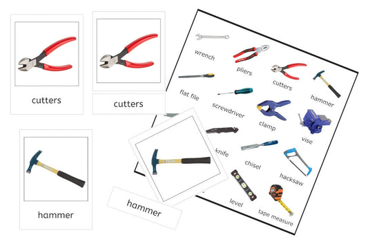 Hand Tools 3-Part Cards (PDF)