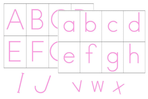 Movable Alphabet (Print, Pink, PDF)