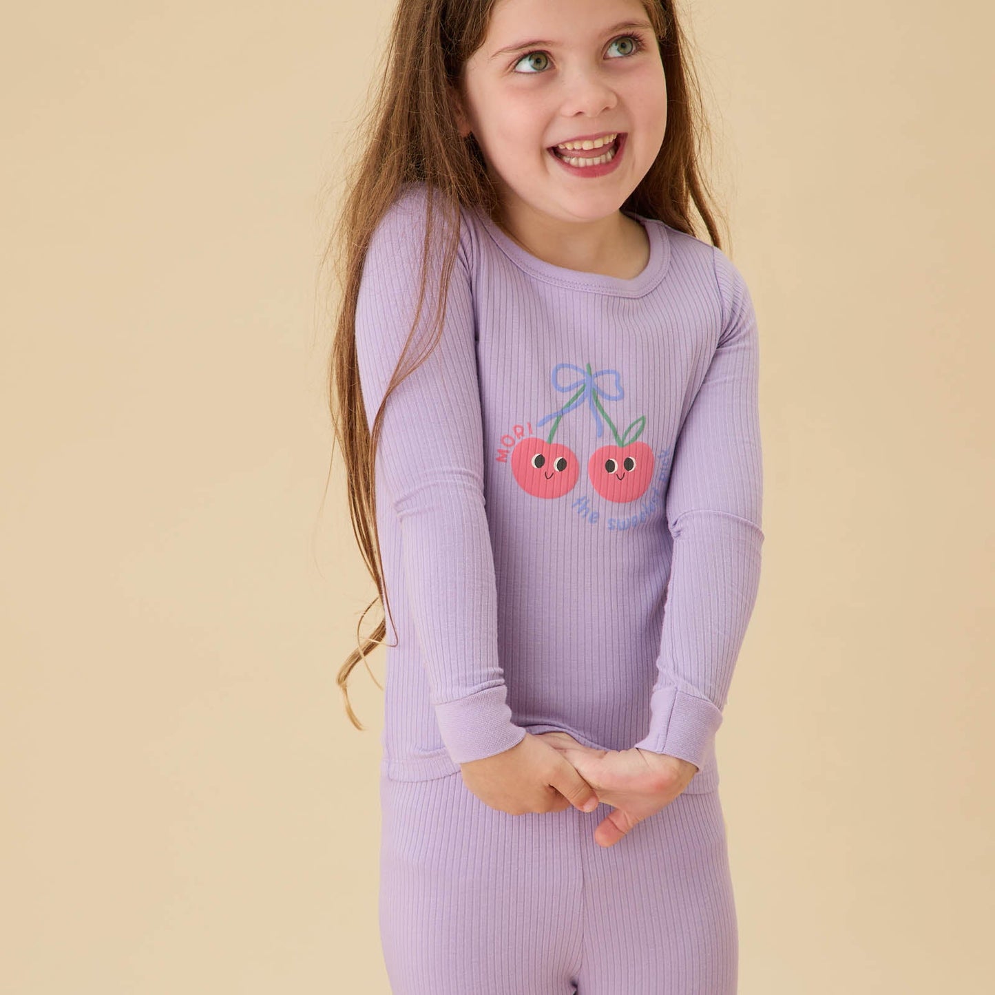 Cherry Ribbed Pyjamas