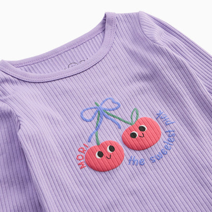 Cherry Ribbed Pyjamas