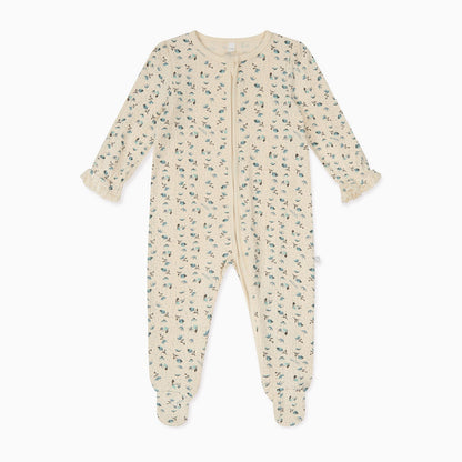 Floral Ribbed Clever Zip Sleepsuit