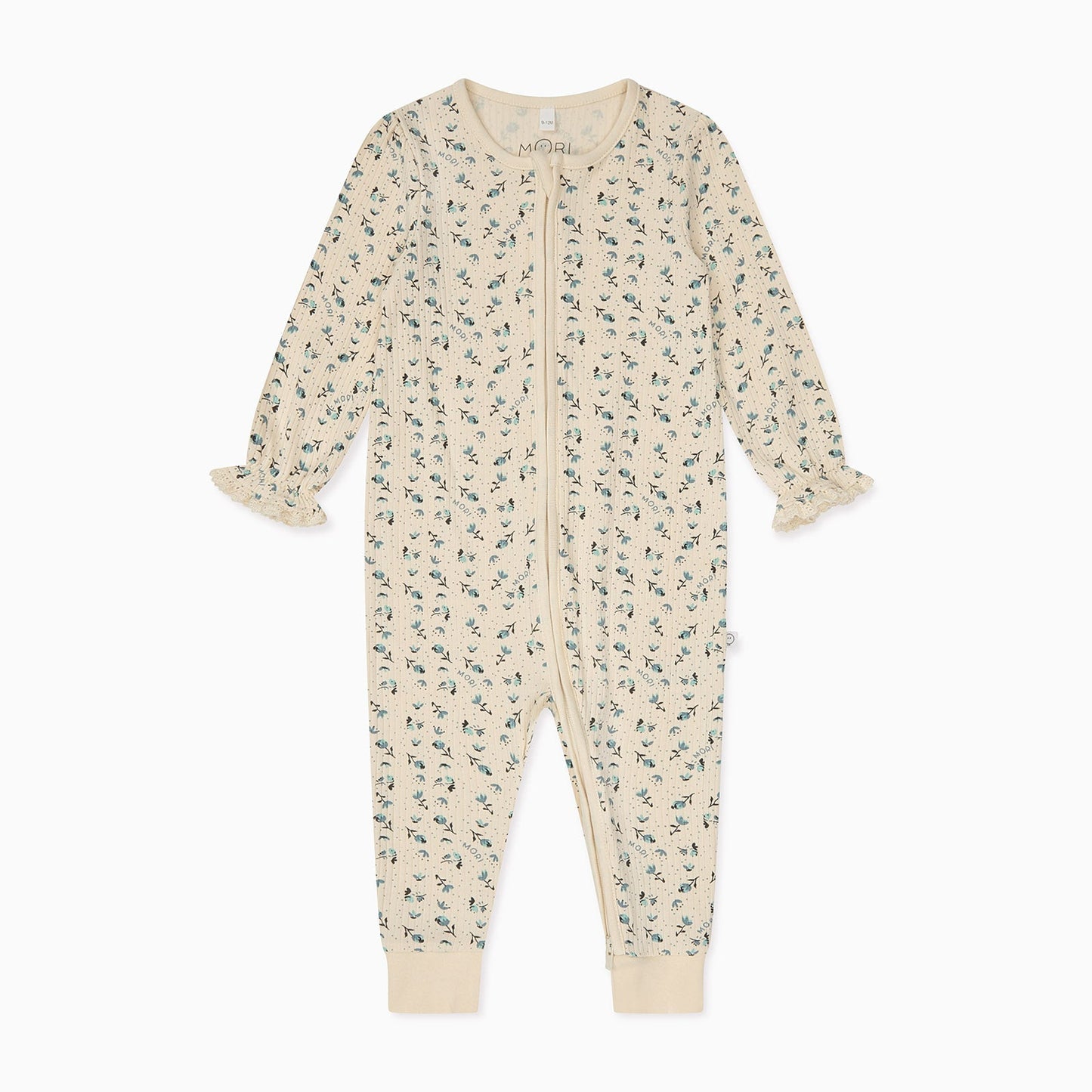 Floral Ribbed Clever Zip Sleepsuit