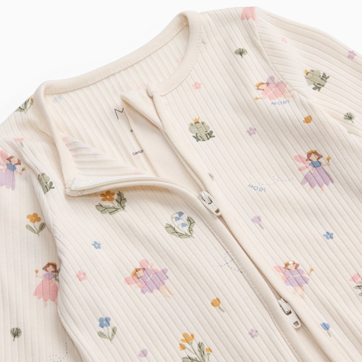 Fairy Garden Ribbed Clever Zip Sleepsuit