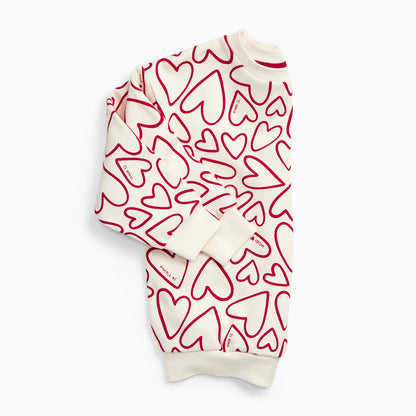 Hearts Oversized Sweatshirt