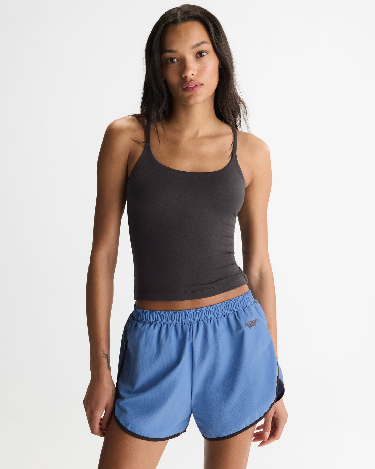 Modal Soft Skinny Strap Cami Top - Coffee Bean