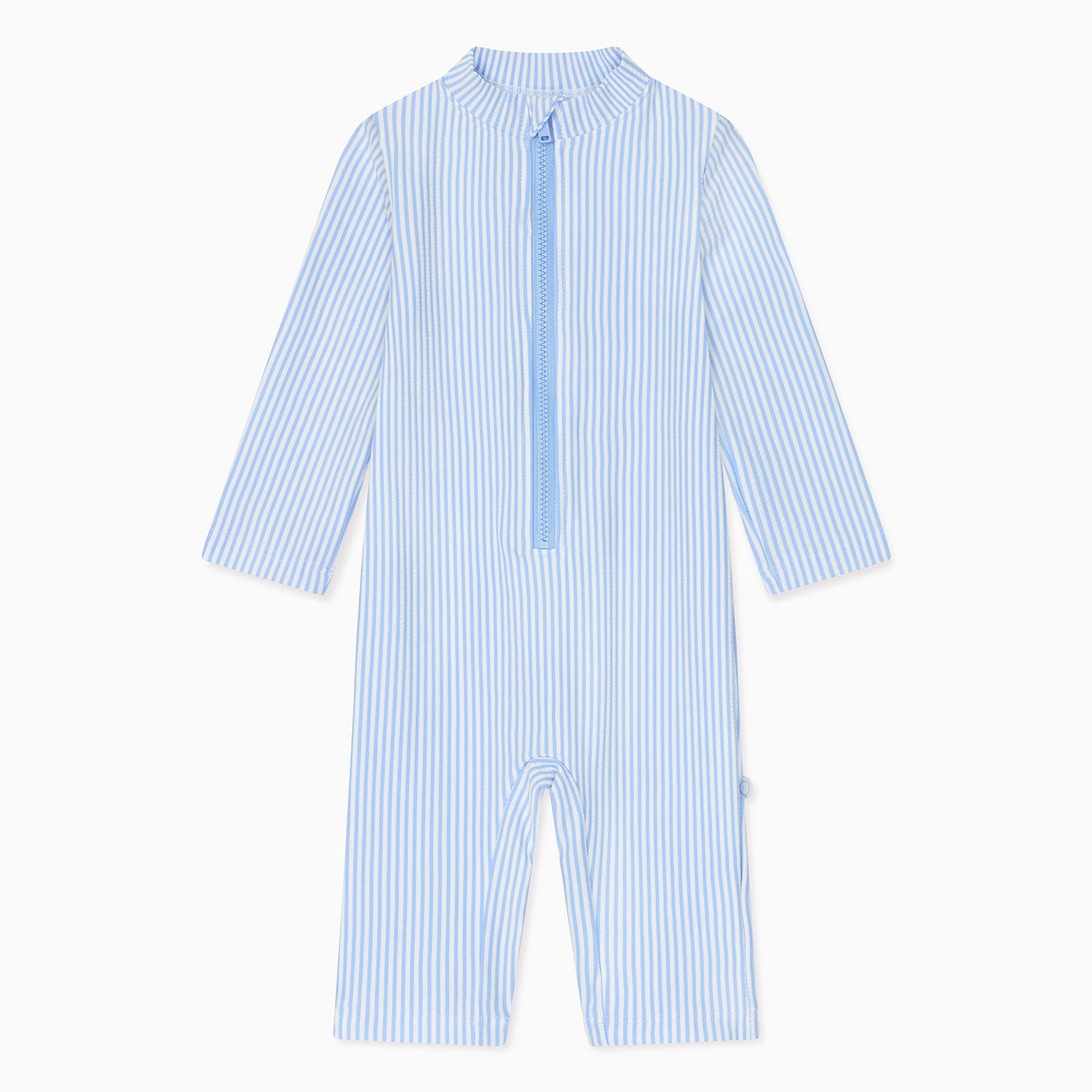Cloud Stripe Seersucker Sunsafe Swimsuit