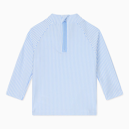 Cloud Stripe Seersucker Rash Vest