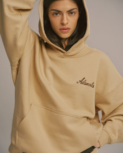 Signature Oversized Hoodie - Caramel Beige