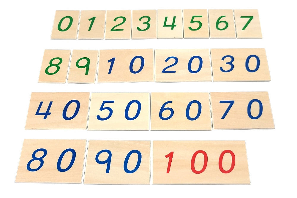Wooden Number Cards (0-100)