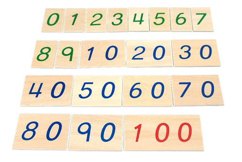Wooden Number Cards (0-100)