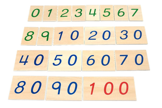 Wooden Number Cards (0-100)