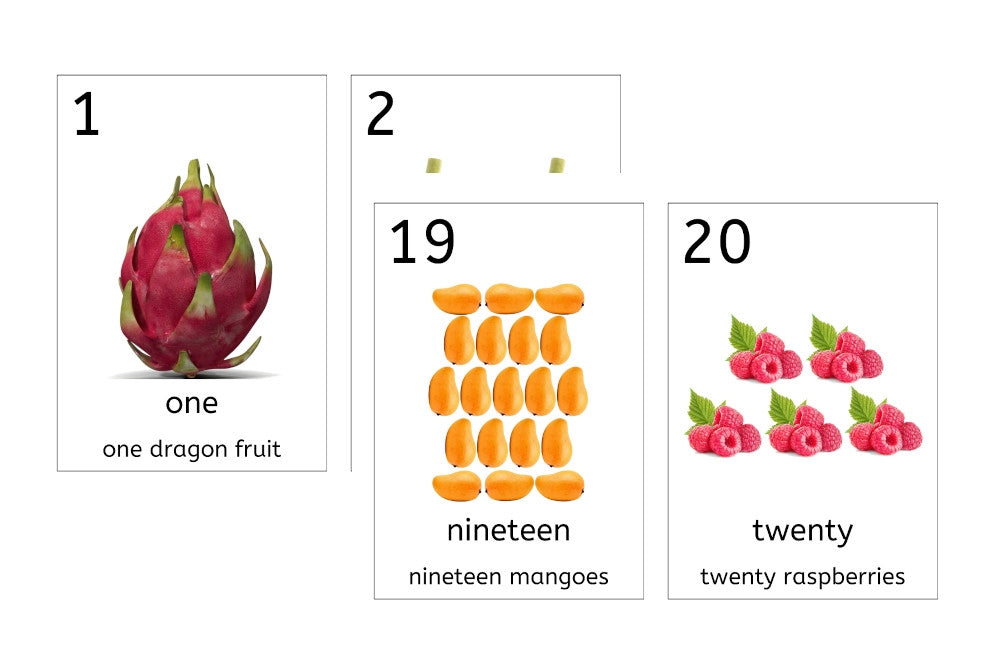 Fruit Number Cards 1-20 (Small, PDF)