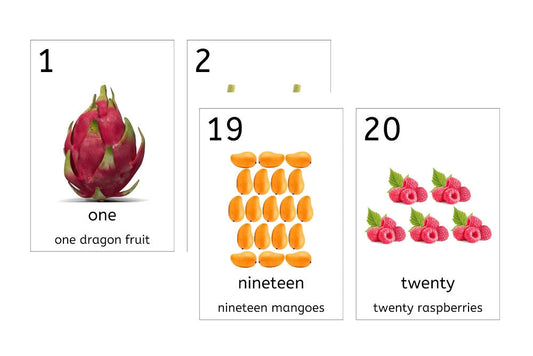 Fruit Number Cards 1-20 (Small, PDF)