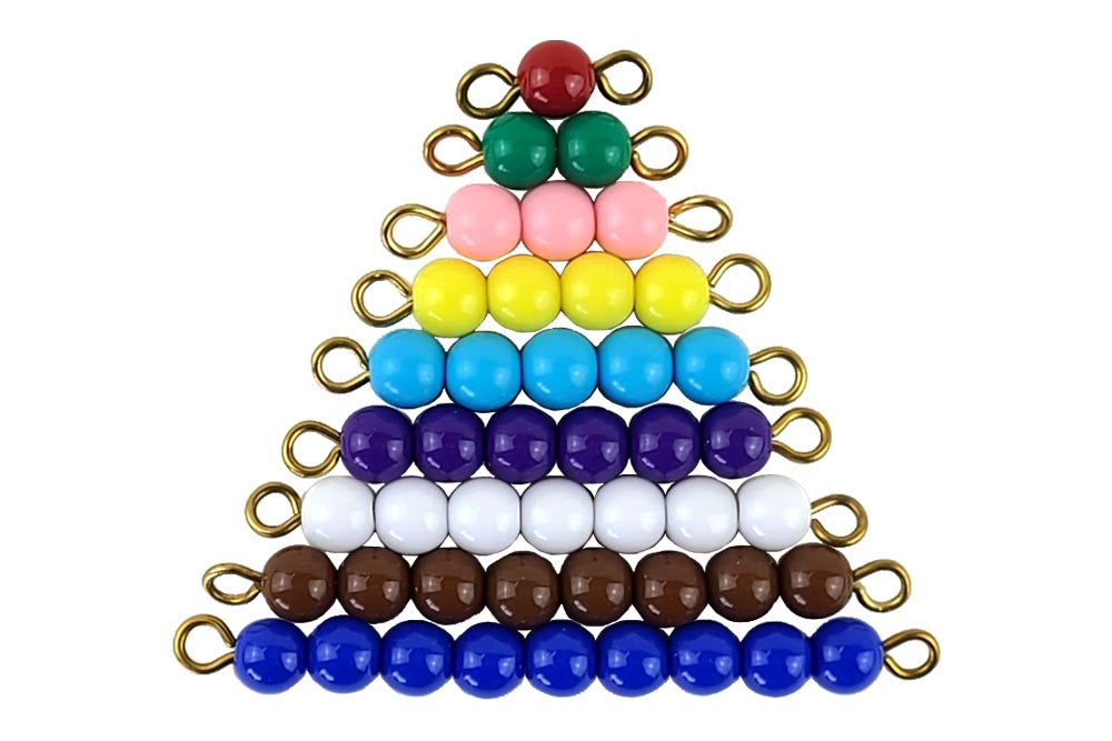 1-9 Coloured Bead Stairs - 1 Set (N Beads)