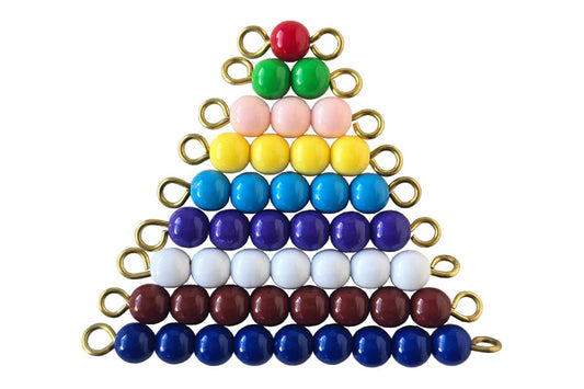 1-9 Coloured Bead Stairs - 1 Set (W Beads)