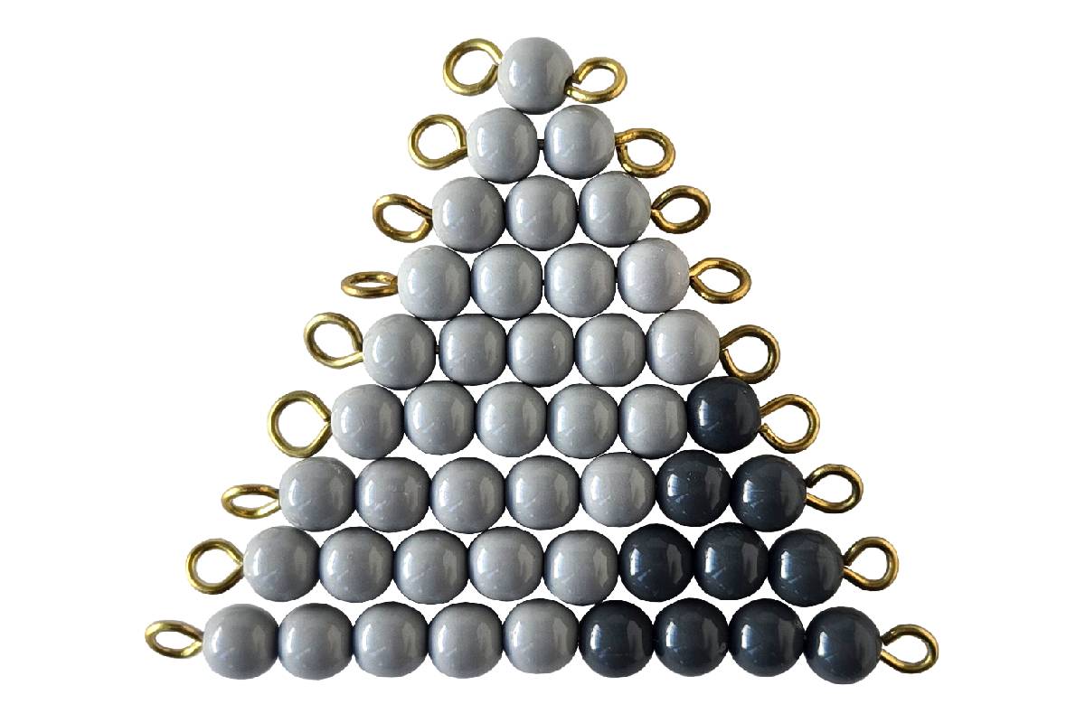 Grey and Dark Grey Bead Stairs - 1 Set (W Beads)