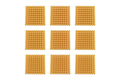 9 Golden Bead Hundred Squares (C Beads)