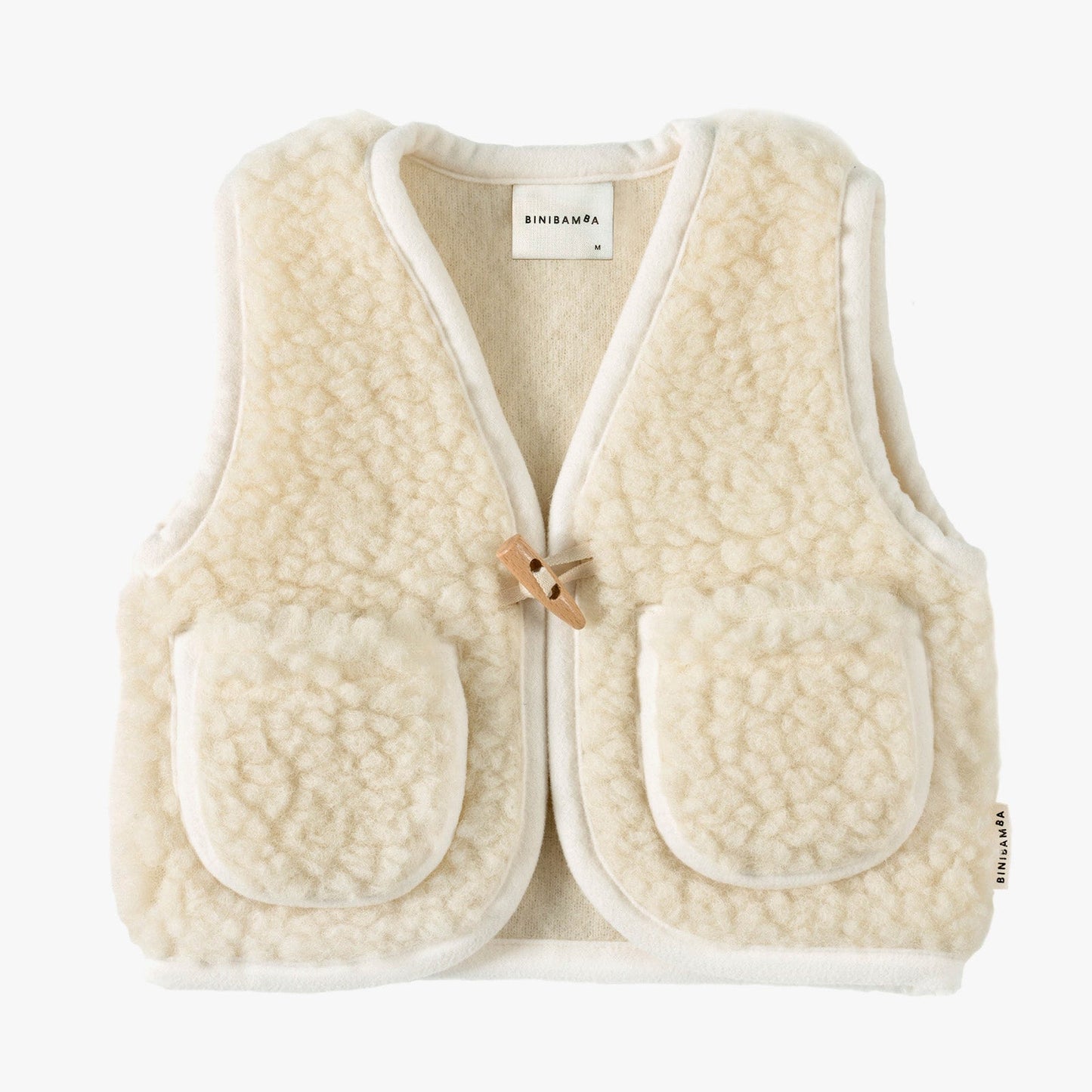 BINIBAMBA Merino Wool Snugglevest - Milk