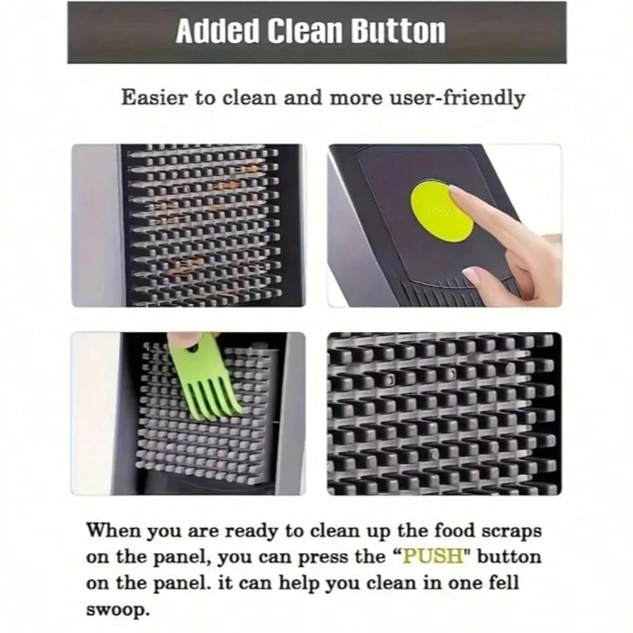 [Vegetable Slicer] 16-In-1 Vegetable Chopper, Professional Onion Chopper, Multi-Functional Food Chopper, Kitchen Vegetable Slicer And Dicer, Vegetable Chopper With 8 Blades, Carrot Chopper