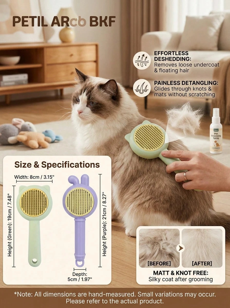 New Pet Cat Bathing Massage Floating Hair Brush, Dog Grooming Deshedding Brush, Universal Pet Grooming Supplies