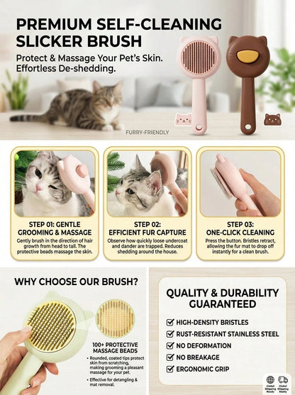 New Pet Cat Bathing Massage Floating Hair Brush, Dog Grooming Deshedding Brush, Universal Pet Grooming Supplies