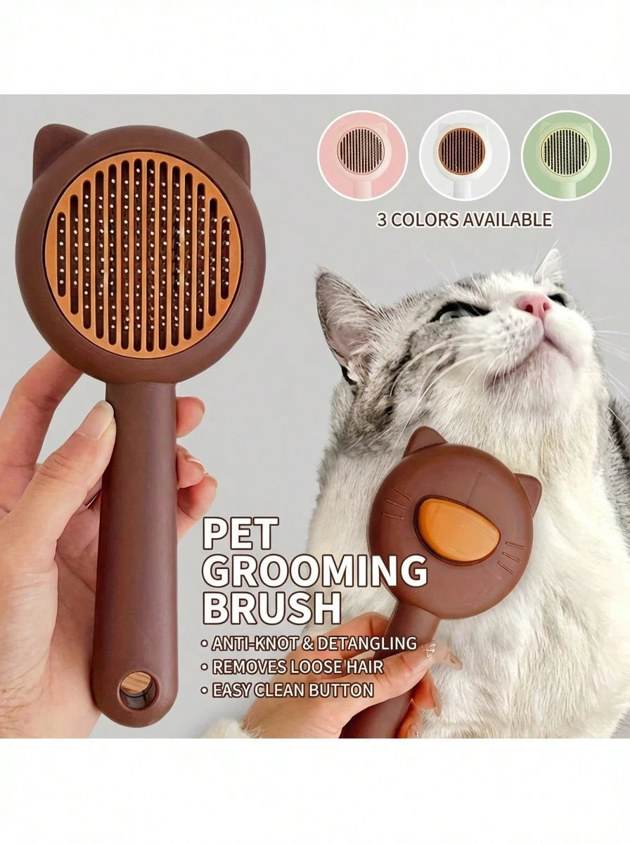 New Pet Cat Bathing Massage Floating Hair Brush, Dog Grooming Deshedding Brush, Universal Pet Grooming Supplies