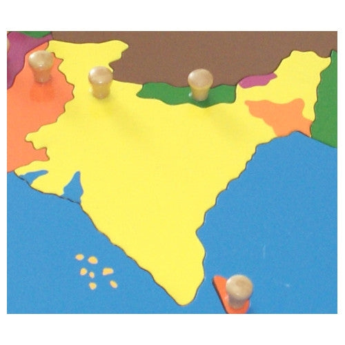 India - Puzzle Piece of Asia (Wood Knob)