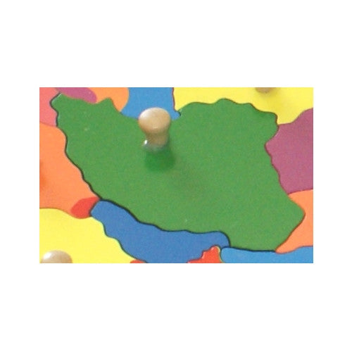 Iran - Puzzle Piece of Asia (Wood Knob)