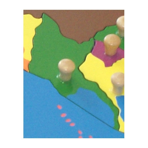 Myanmar - Puzzle Piece of Asia (Wood Knob)