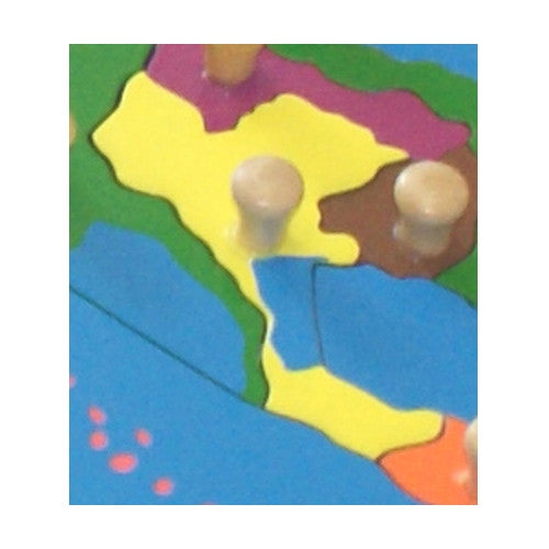 Thailand - Puzzle Piece of Asia (Wood Knob)