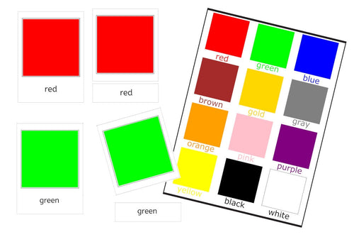 12 Colours 3-Part Cards (PDF)