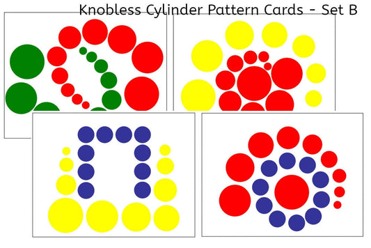 Knobless Cylinder Pattern Cards - Set B (PDF)