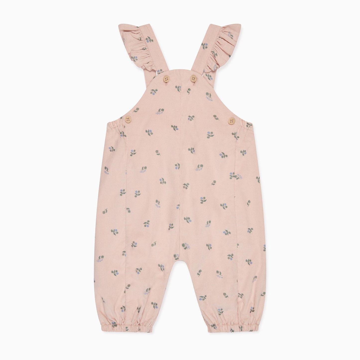 Floral Frilled Corduroy Dungarees
