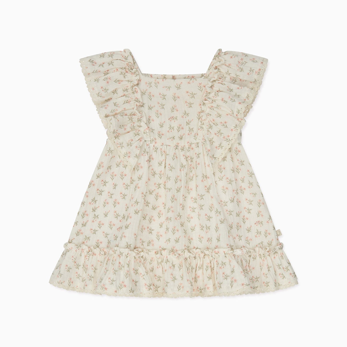 Floral Muslin Frilled Dress (& Knickers)