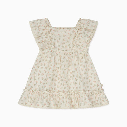 Floral Muslin Frilled Dress (& Knickers)