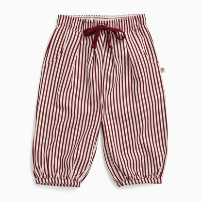 KIDLY by MORI Barrel Leg Striped Trousers